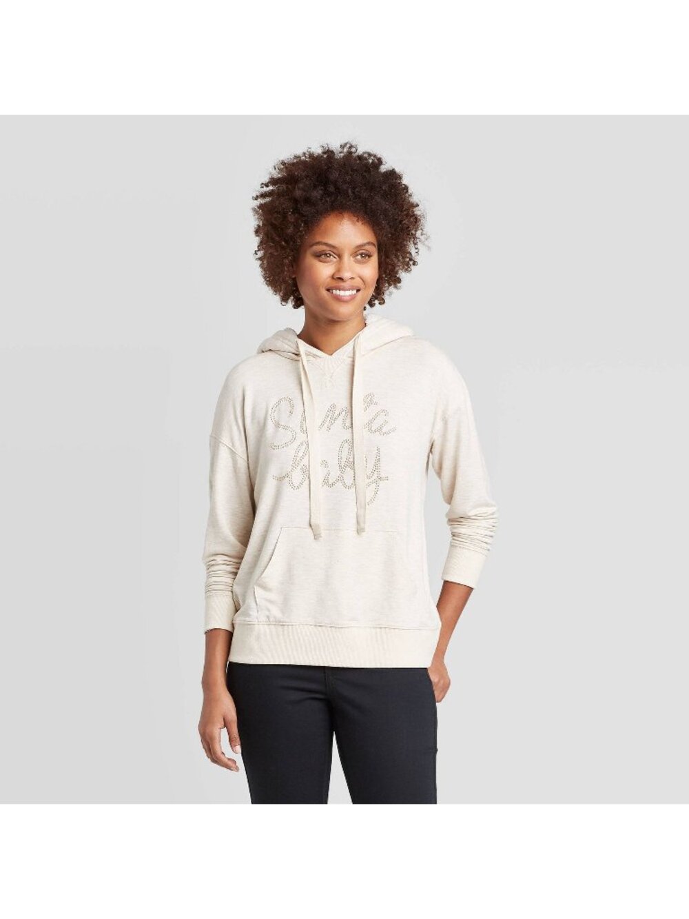 Women's Santa Baby Sherpa Hoodie Size Medium